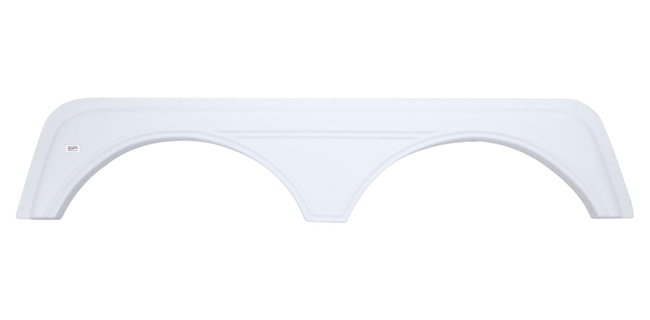 Icon 01882 Tandem Axle Fender Skirt Fs1882 For Kz - Polar White