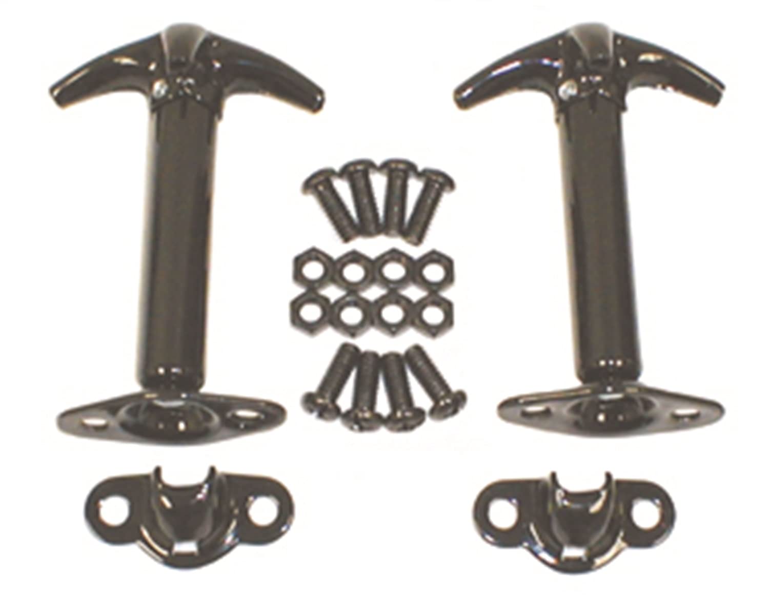 Rugged Ridge | Hood Catch Kit, Black | 11210.01 | Fits 1941-1995 Jeep CJ & Wrangler YJ