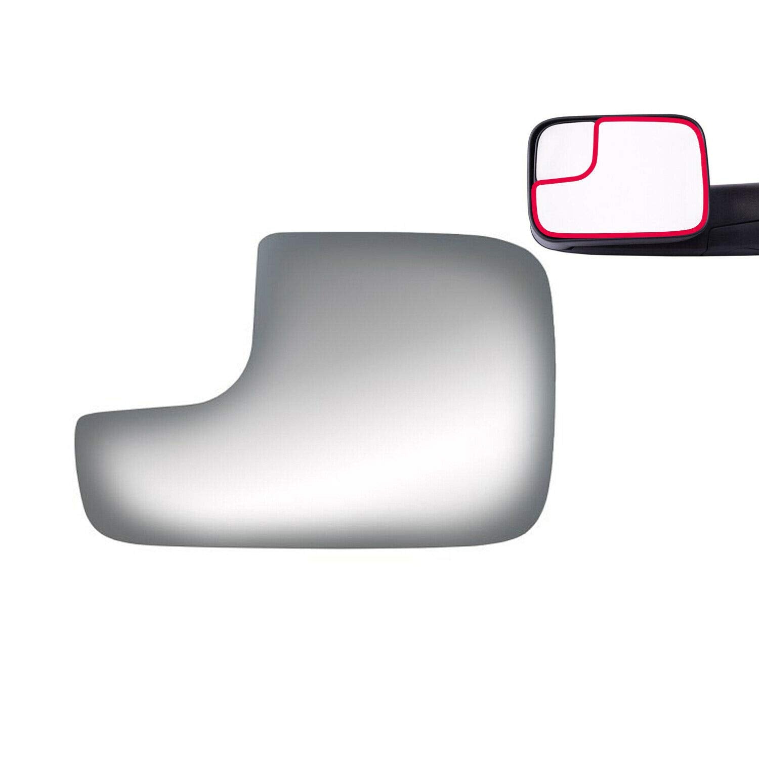 Adanz Lower Towing Mirror Replacement Glass Fit For 1994-2009 Dodge Ram 1500 2500 3500 4000 4500 5500 700 Van Pickup Truck Driver Left Side Lh Flat, Including Adhesive Pads