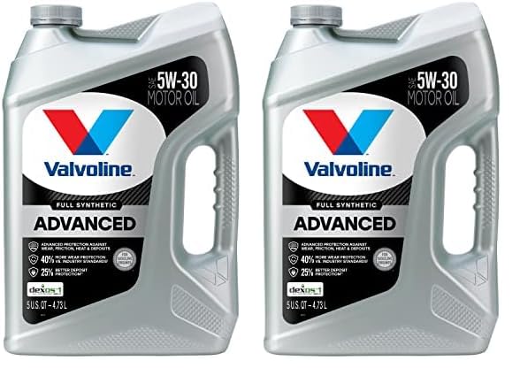 Valvoline Advanced Full Synthetic Sae 5W-30 Motor Oil 5 Qt (Pack Of 2)