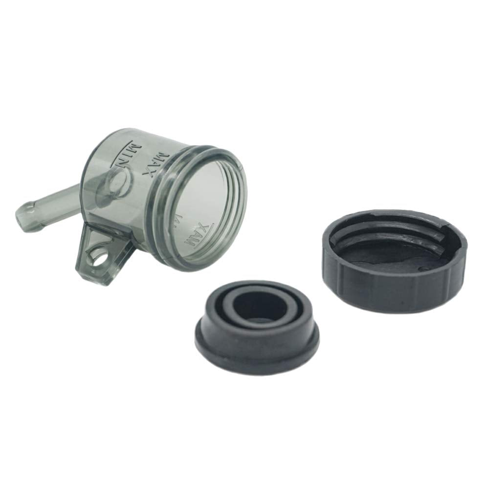 Le Lefossi Universal Motorcycle Foot Rear Brake Master Cylinder Tank Oil Cup Fluid Bottle Reservoir