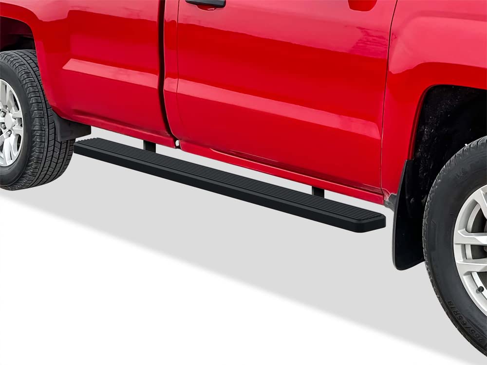 APS Running Boards (Nerf Bars Side Steps) Compatible with Chevy Silverado GMC Sierra 2007-2018 Regular Cab 6.5ft Bed & 2500 3500