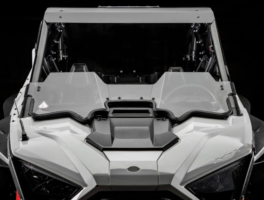 Superatv Assault Industries Scratch Resistant Half Windshield For 2020-2024 Polaris Rzr Pro Xp, Pro Xp 4, Made Of 1/4' Polycarbonate, Usa Made, Lightly Tinted, Xr Optic Hard Coating, Made For Battle