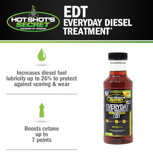 Hot Shots Hot Shot'S Secret - Hssedt16Z Everyday Diesel Treatment - Edt 16 Oz Round - Treats Up To 400 Gallons
