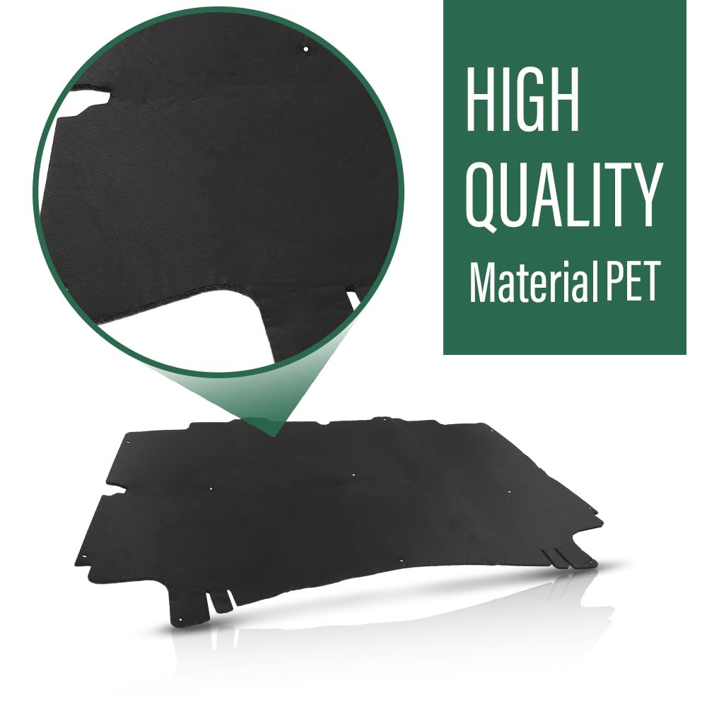 LQI Hood Insulation Pad 1/2'' with Clips Compatible with Dodge Ram 1500 2002-2008, Fit Dodge Ram 2500 3500 2003-2009 Black