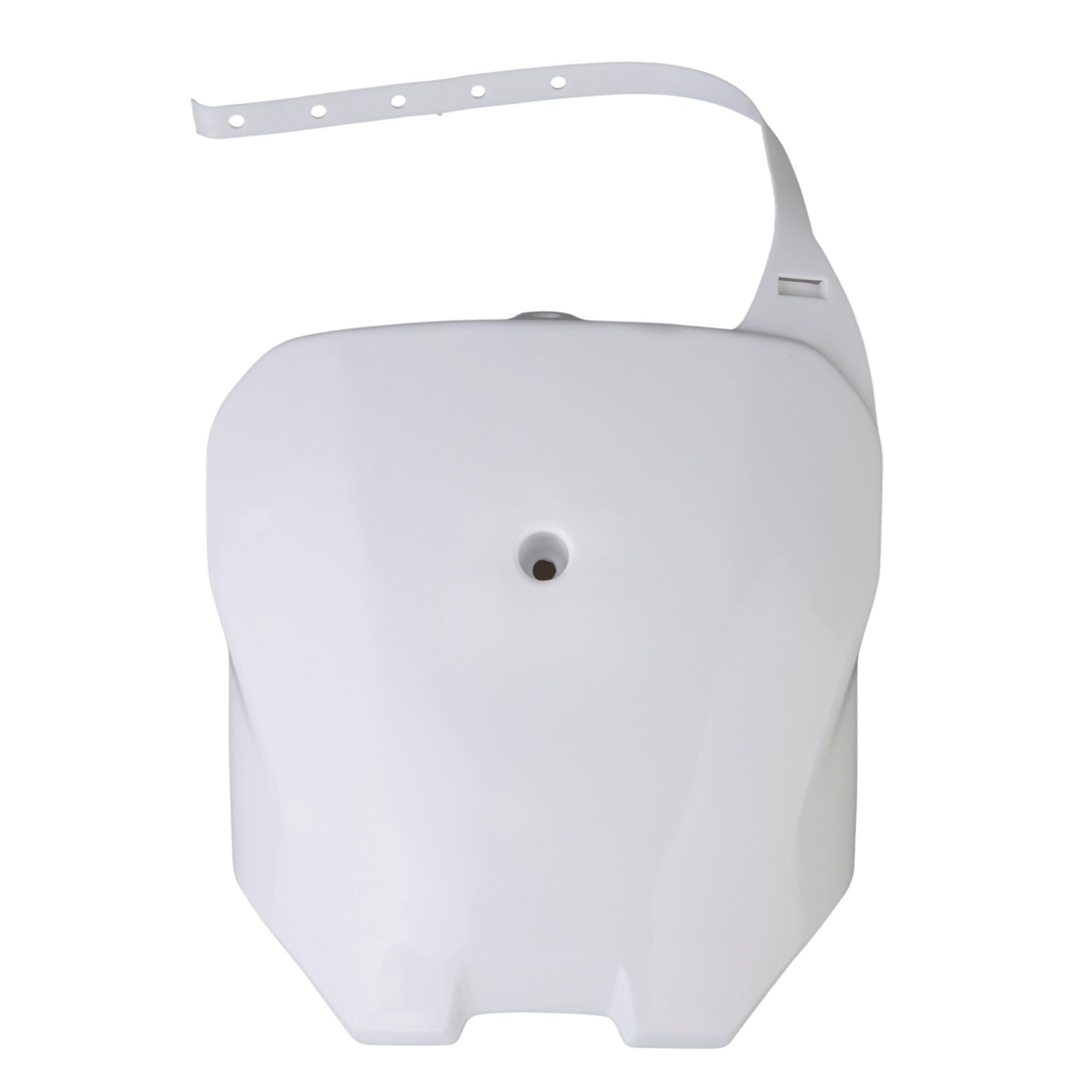 Motorcycle Front Number Plate - Plastic Bike Front Body Armor Fits For Crf70, Crf80, Crf100 - Motocross Parts Attachments For Dirt Fender (White, Size: 30X22Cm)