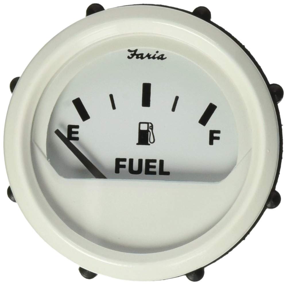 Faria Beede 13101 Dress Fuel Level Gauge (E-1/2-F) - 2, White