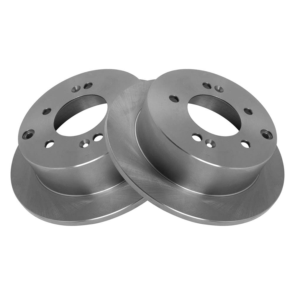 Trq Rear Brake Rotors Set Solid Compatible With 2010-2013 Kia Forte Forte Koup Soul