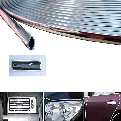 Car Door Edge Scratch Guard Trim Molding Protecto Chrome 15M (50Feet) X 7Mm Sticky Cover U Shape Air Vent Edge Decoration