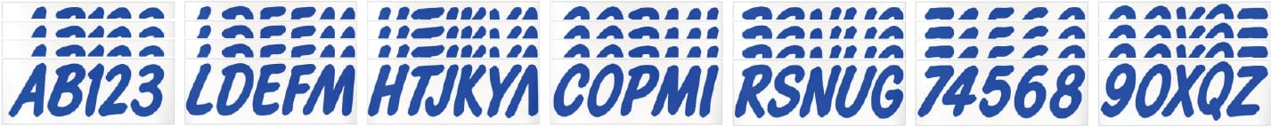 Hardline Products Series 400 Factory Matched 3-Inch Boat & PWC Registration Number Kit -BLU400EC