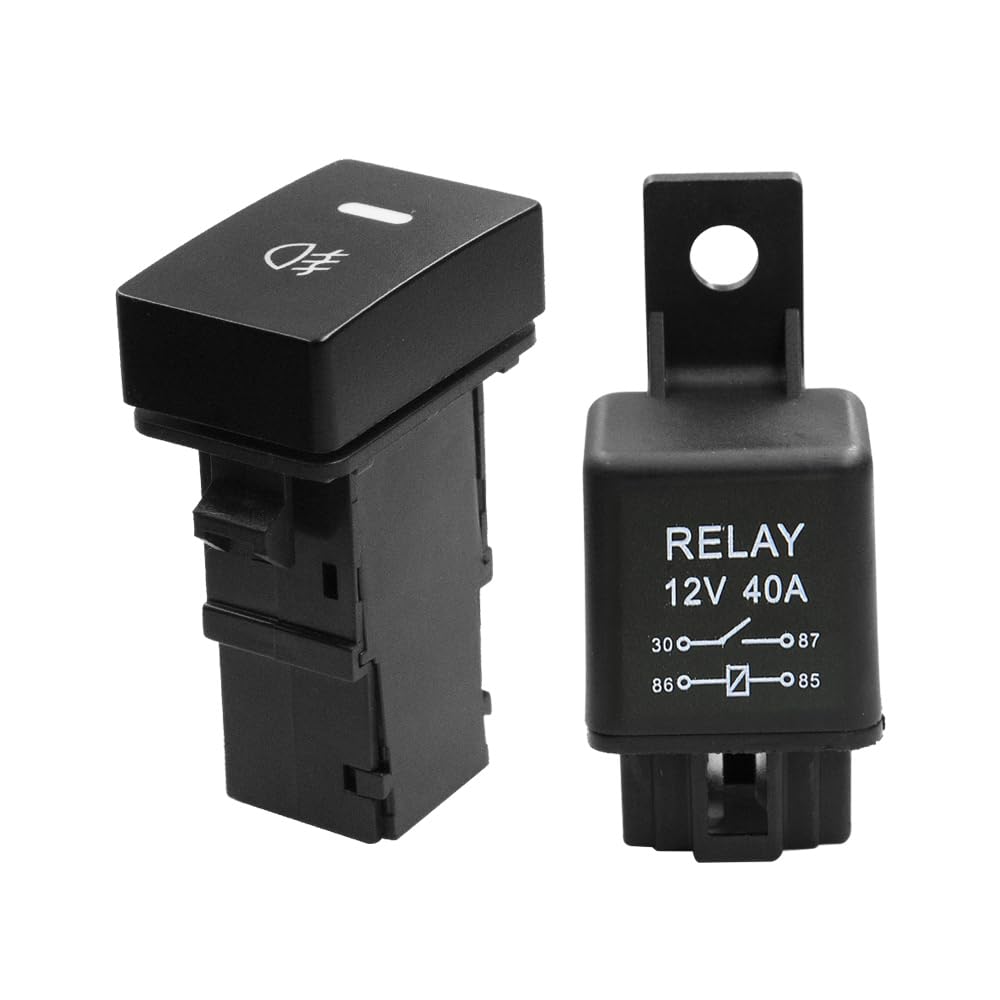 Huiqiaods H11 880 881 H9 Fog Light Lamp Wiring Harness Socket Wire Connector With 40A Relay & On/Off Switch Kits Fit For Led Wor