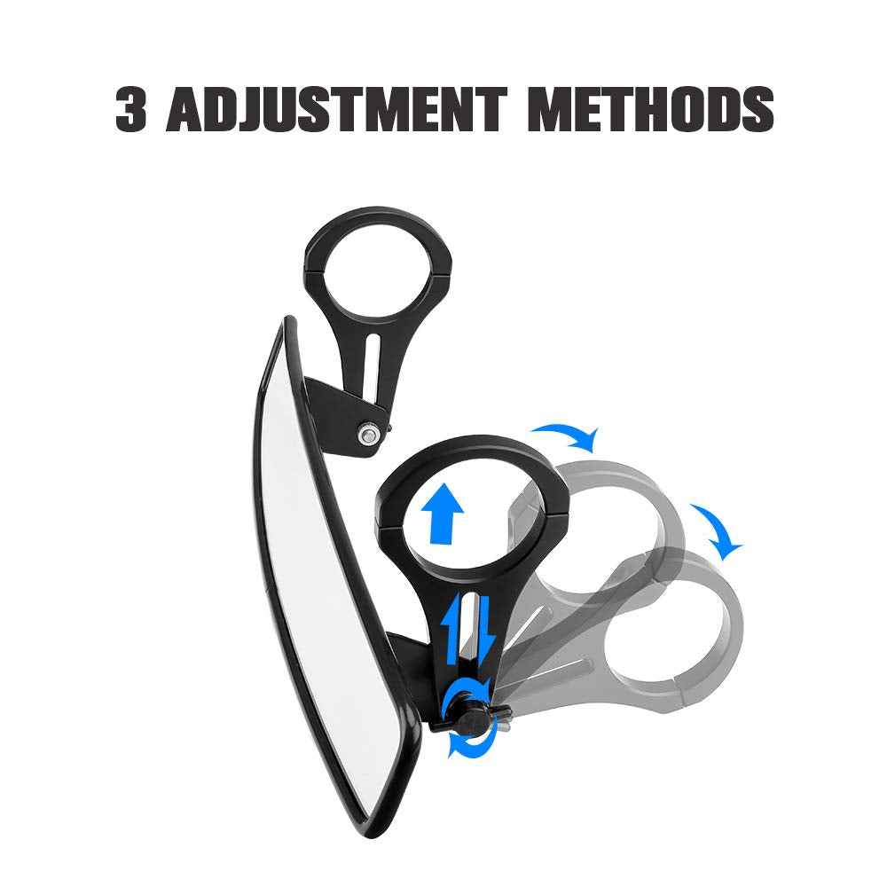 Utv Rearview Mirror, Issyauto 15 Ultra Clear Sxs Utv Mirror With 1.75 Clamps And Convex Design Compatible With Polaris Rzr 800 900 1000 Turbo Pro Xp, Pioneer 1000, Arctic Cat Wildcat(2023+)