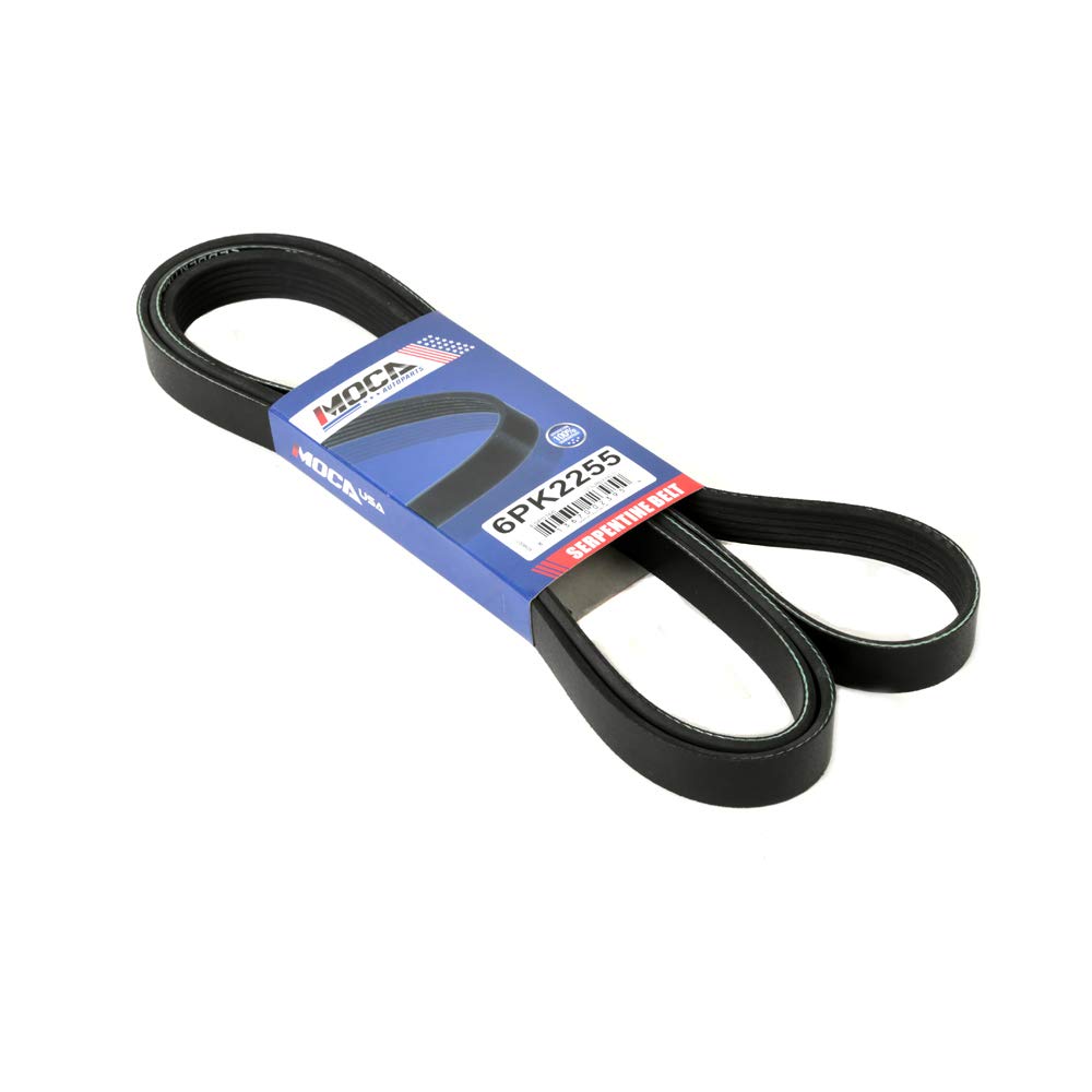 MOCA 6PK2070 EPDM Serpentine Belt Fits 2000-2004 Cadillac Deville & 2001-2005 Mercury Sable & 4.6L 3.0L DOHC 4-Door