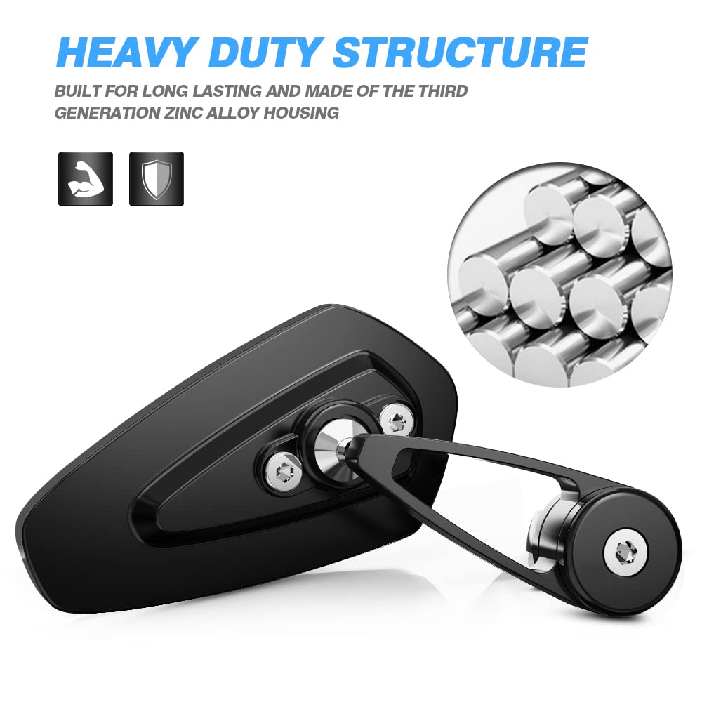 Mictuning Motorcycle Mirrors - 7/8'' (22Mm) Bar End Rear View Mirrors Compatible With Most Honda Grom, Yamaha, Kawasaki, Ducati,