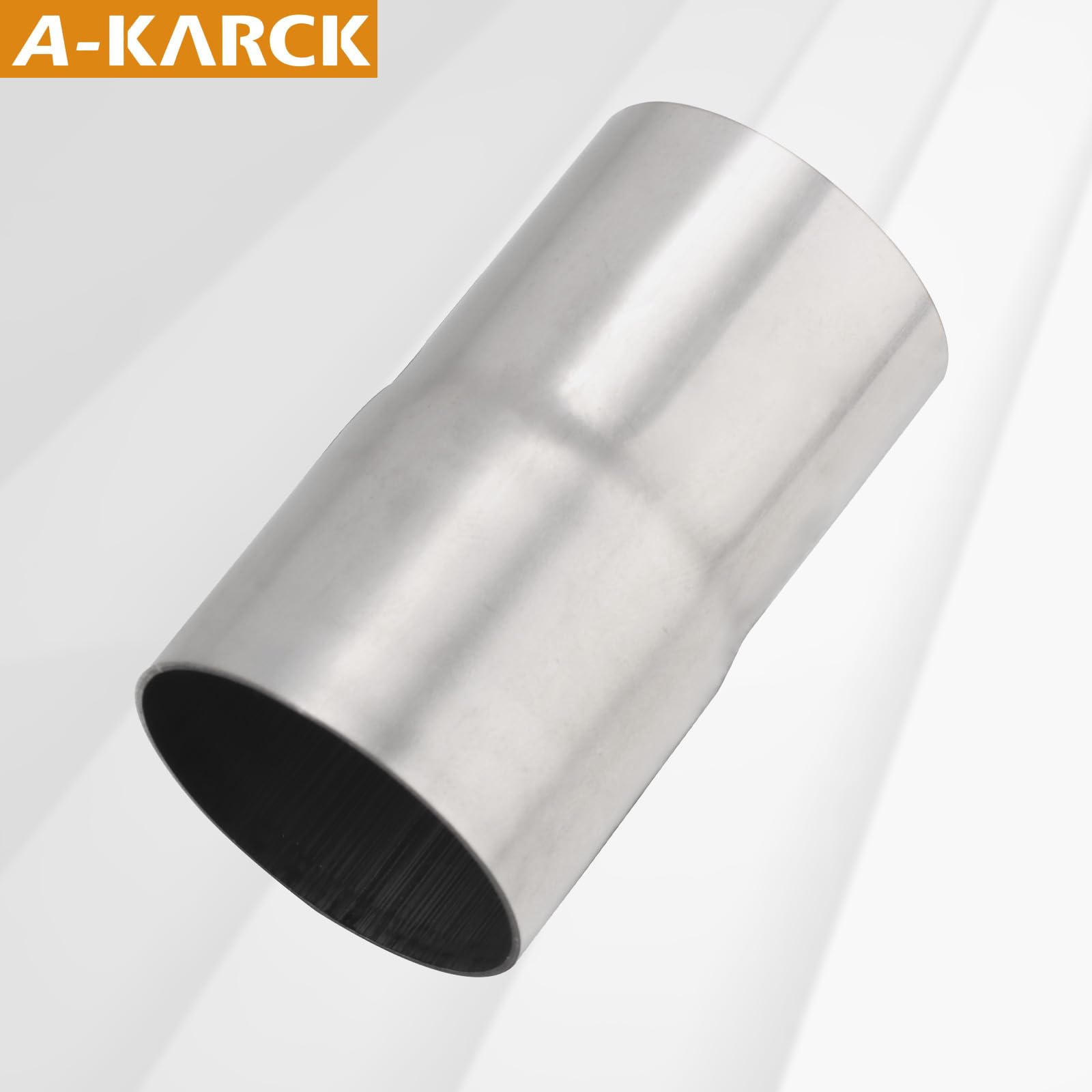 A-KARCK Stainless Steel Exhaust Adapter 2'' ID to 2'' OD, Engine Exhaust Pipe Reducer 3.6'' Overall Length