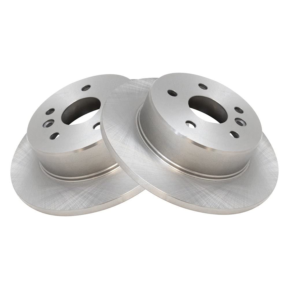 Trq Rear Brake Rotors Set Solid Compatible With 2000-2004 Toyota Avalon