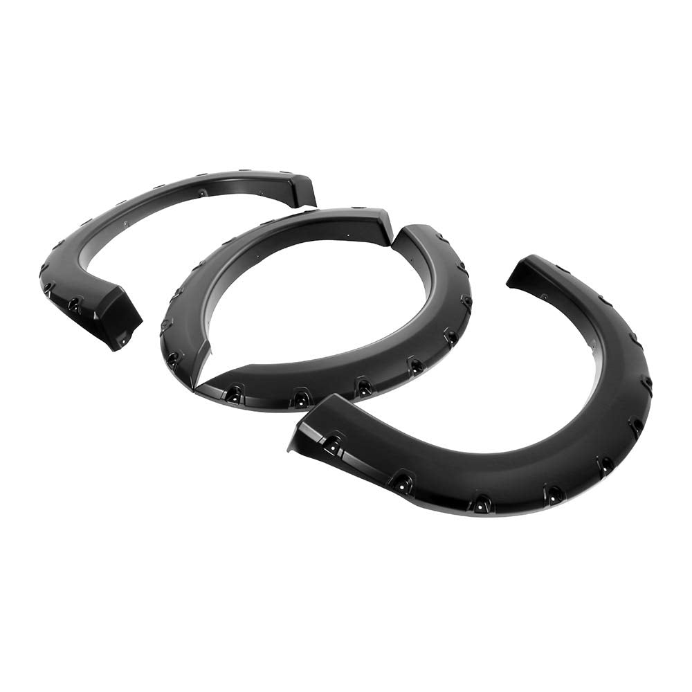 Aps Fender Flares, Compatible With Ford F-250 F-350 Super Duty 1999-2007 Injection Moulding Wheel Flares Pocket Rivet Style