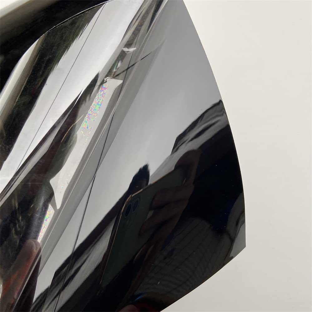 Lzlrun Ultra Gloss Premium Vinyl Car Wrap Film Piano Black (Black, 1.65Ft X 5Ft)