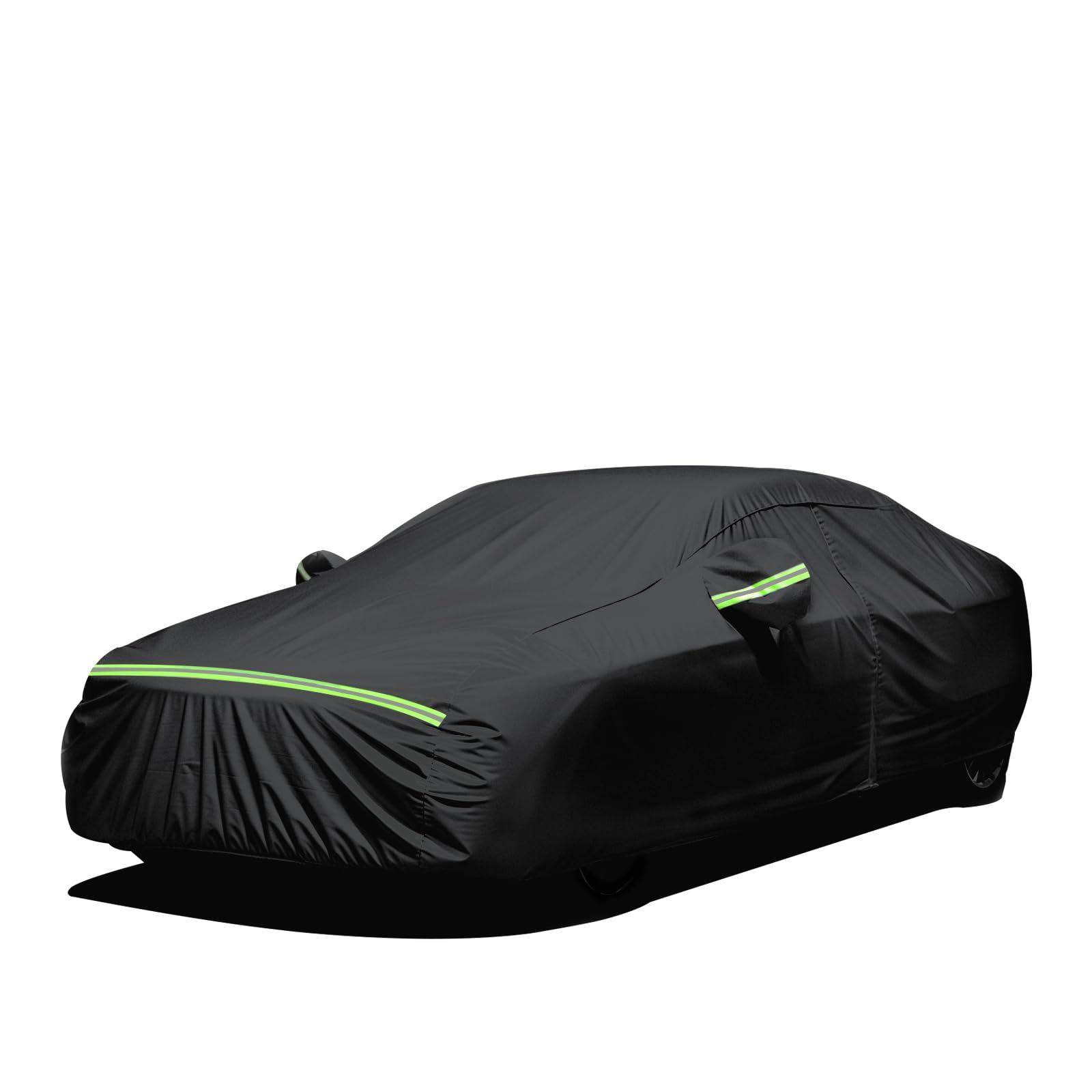 Favoto Sedan Car Cover Waterproof All Weather For Automobiles 6 Layers Heavy Duty Outdoor Snow Sun Protection Car Tarp With Door