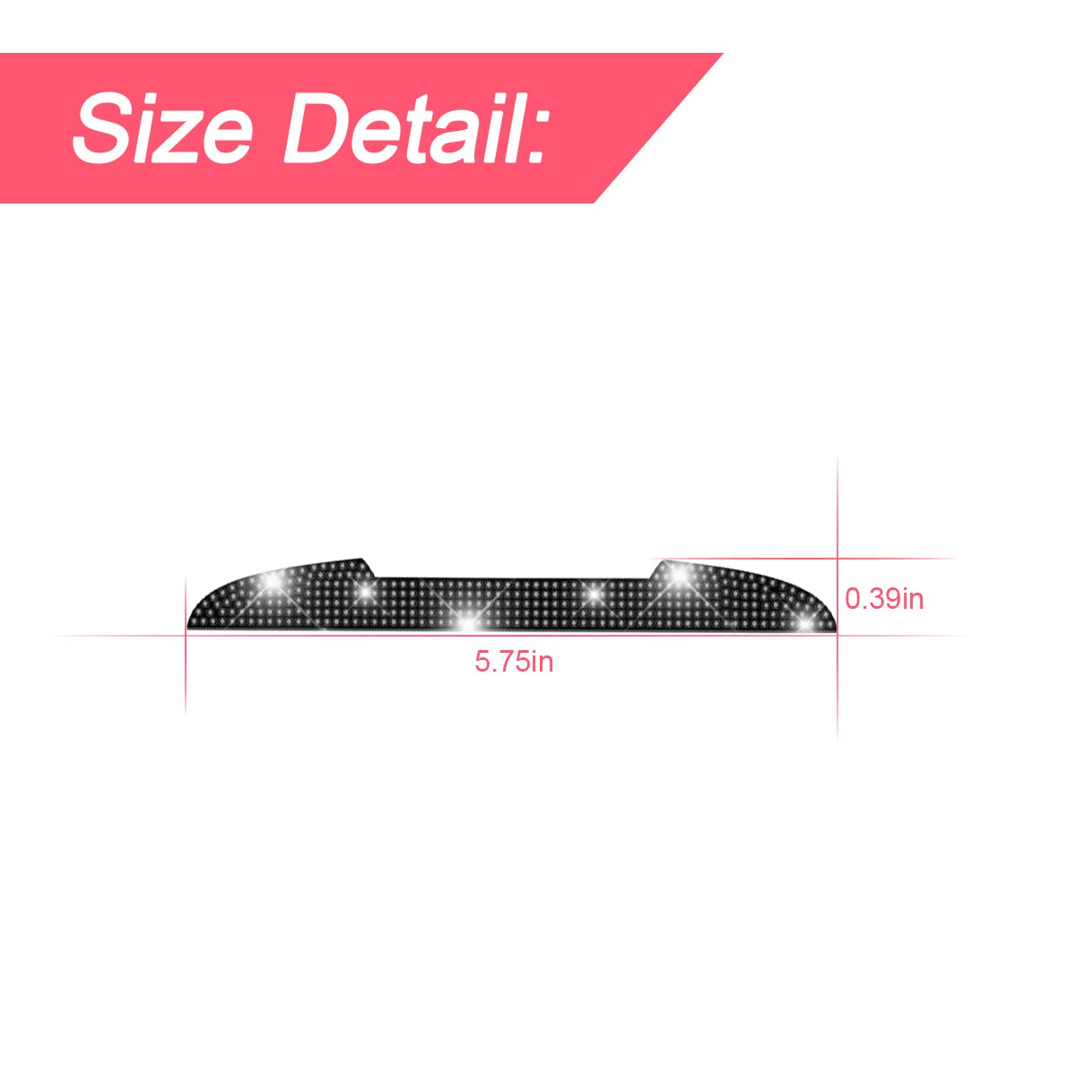 4 Pcs Bling Rhinestone Car Door Handle Scratch Protector, Universal For All Cars, Vehicles, Suvs, Car Side Rearview Mirror, Car Door Edge Guard, Car Exterior Accessories For Women Men (Black)