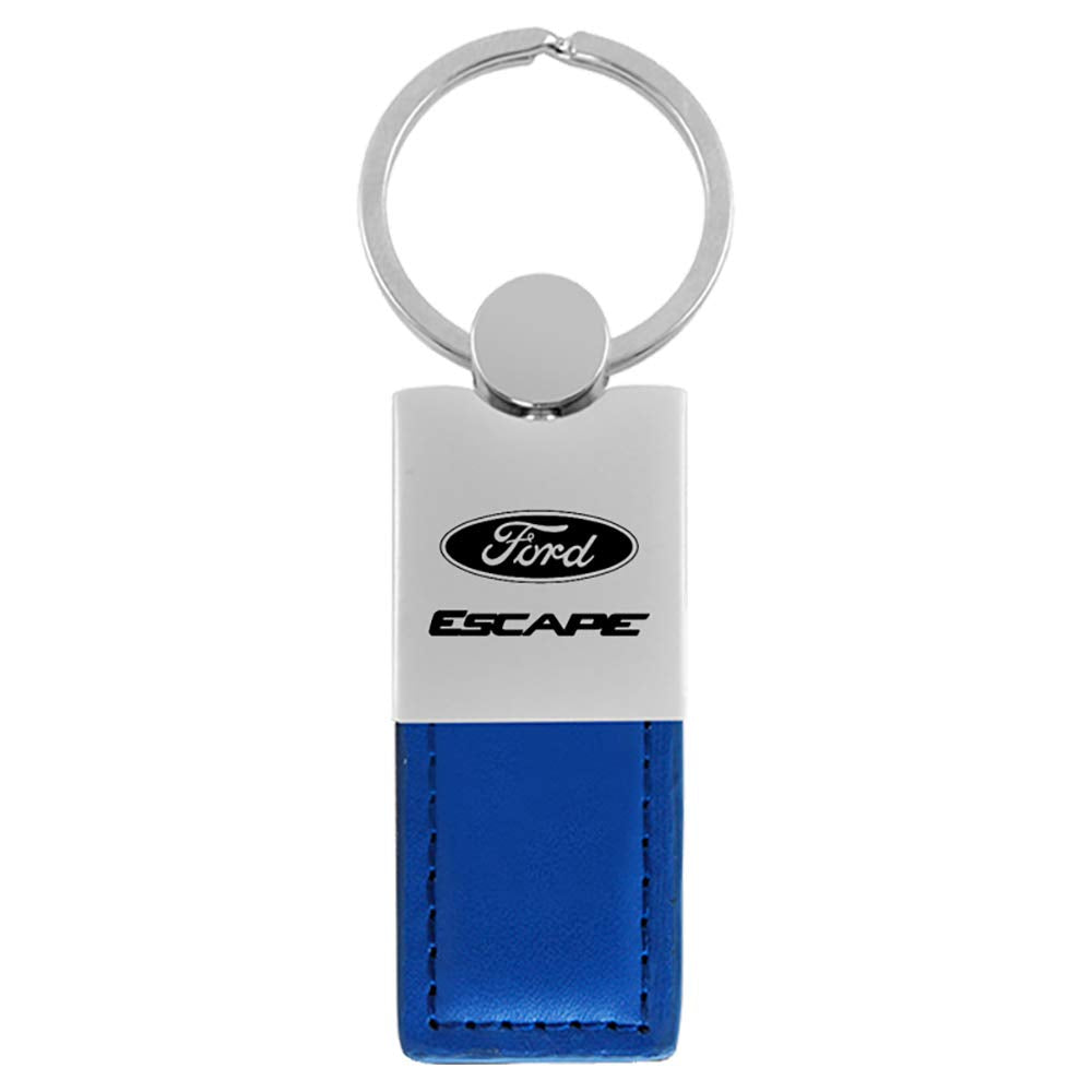 Au-Tomotive Gold Leather Key Ring For Ford Escape (Blue)