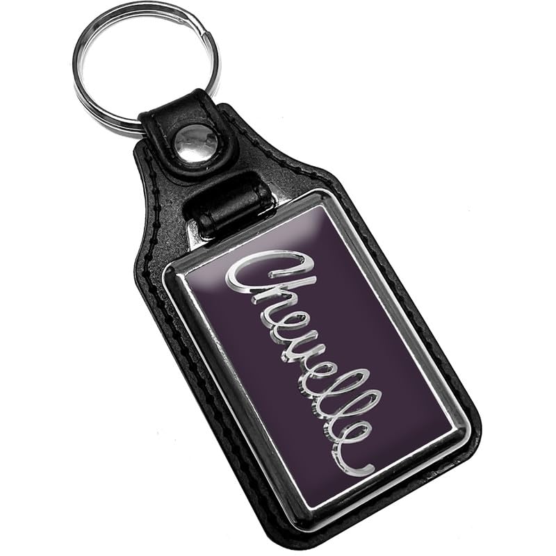 Brotherhood 1970 Compatible with Chevelle Cherry Black Emblem Design Keychain Car Keyring For Men and Women