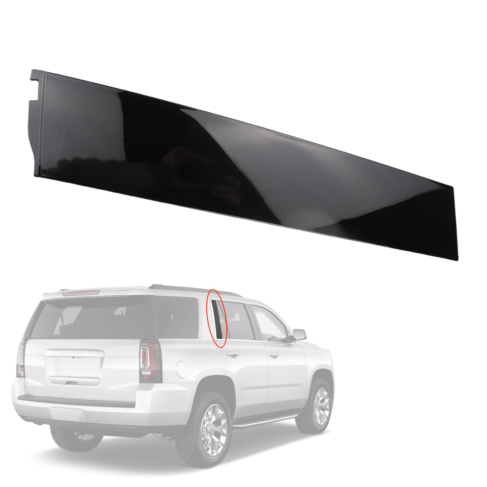 926-246 Rear Passenger Side Rearward Door Applique Molding Compatible with Cadillac Escalad Chevrolet Tahoe GMC Yukon 2015-2018 
