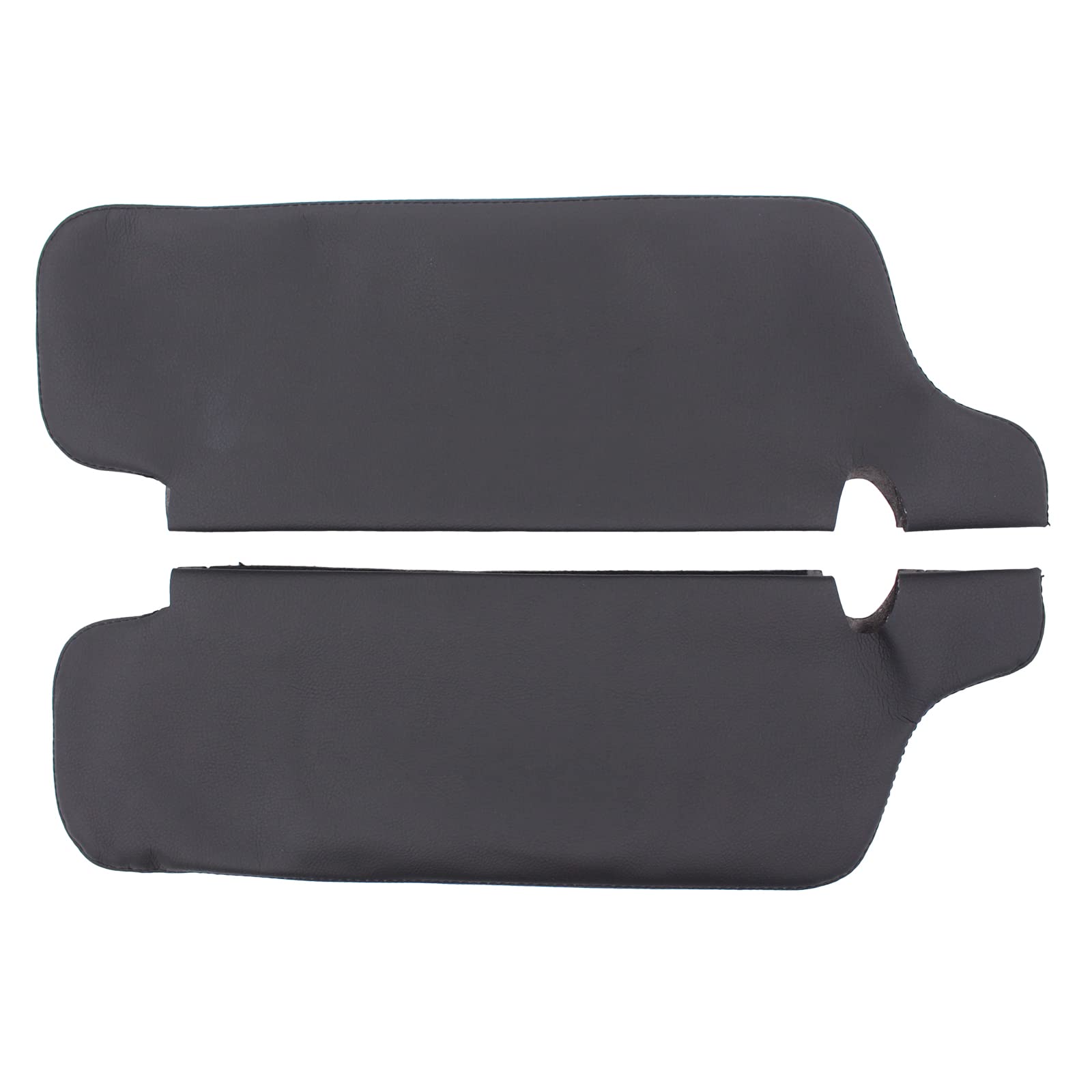 Motoku Pair Left Driver And Right Passenger Side Black Microfiber Leather Sun Visor Replacement Cover Repair For Ford Mustang 1994-2004