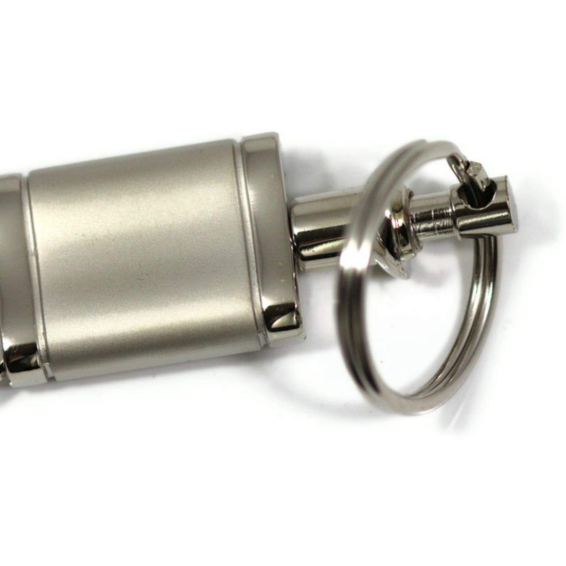 Jeep Grand Cherokee Logo Metal Satin Chrome Valet Pull Apart Key Chain Ring Fob