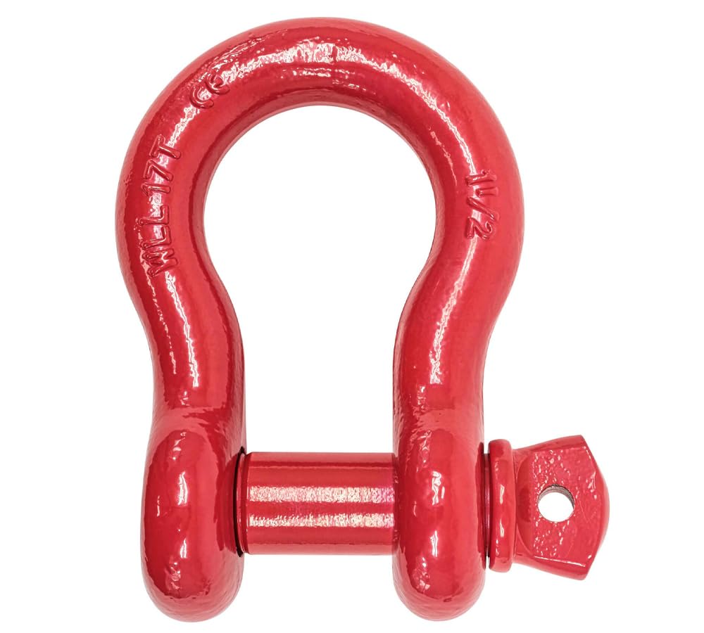 Mytee Products 1-1/2 Anchor Shackle Forged Carbon Steel w/Alloy Screw Pin Load Limit # 17 Tons (34,000 lbs) | Double Rust Protec