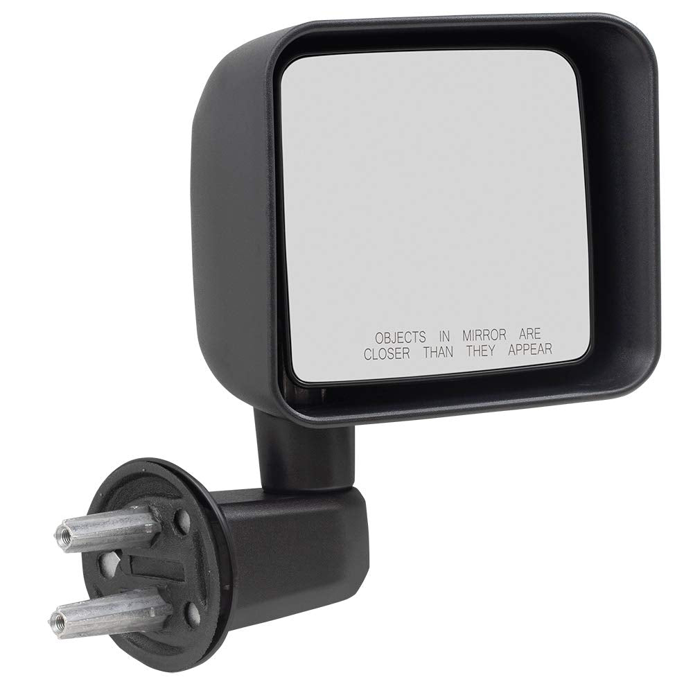 Driver And Passenger Manual Side View Mirrors Textured Replacement For 2007-2017 Wrangler 2018 Wrangler Jk 68081251Aa 68081250Aa