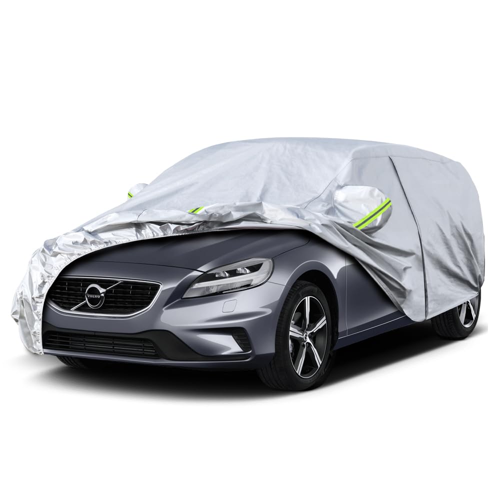 Kaugung 6 Layers Car Cover Custom Fit Volvo V40 (1995-2020), Waterproof All Weather Resistant Outdoor Indoor Sun Rain Dust Snow 