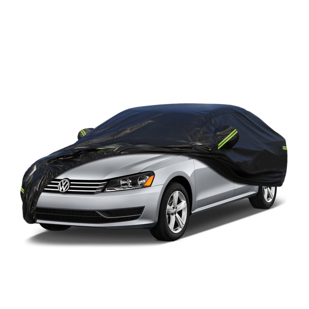 Kaugung 7 Layers Car Cover Custom Fit Vw Passat From 2000 To 2025, Outdoor Waterproof All Weather Sun Rain Dust Snow Protection