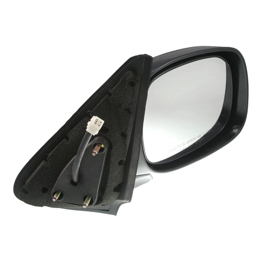 Trq Right Mirror With Heat With Black Cover Passenger Side Compatible With 2001-2007 Toyota Sequoia To1321192