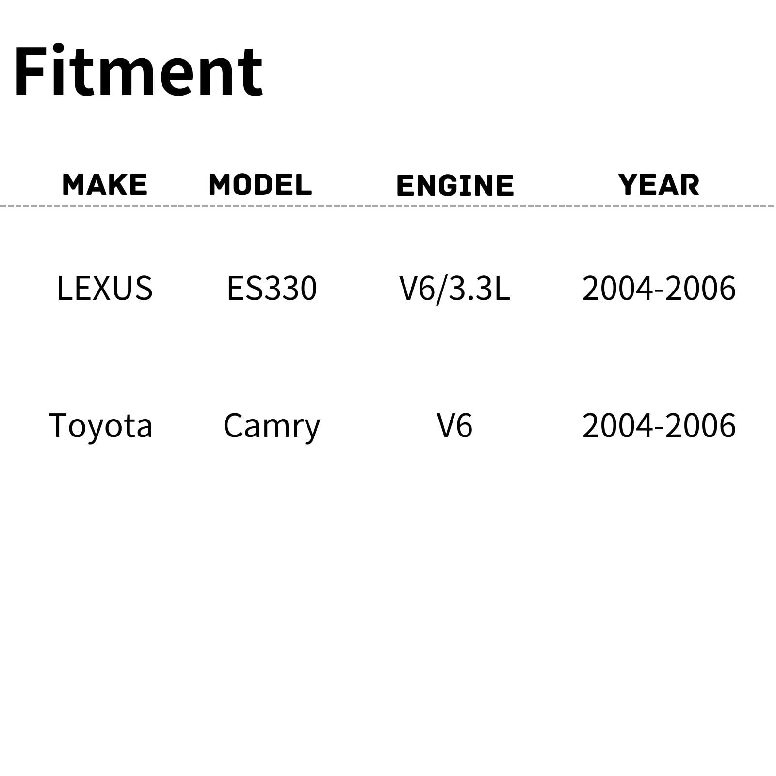 TYG OE Replacement(CAPA Quality) Cooling Fan Extra Silent for 2004-2006 Lexus ES 330 V6/3.3L, 2004-2006 Toyota Camry V6 | 16363-