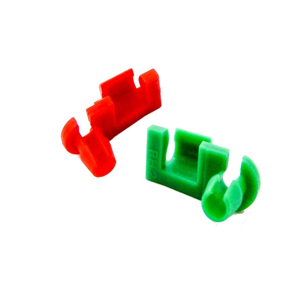 ANTS PART Tailgate Handle Rod Clips for 1999-2007 Chevy Silverado GMC Sierra - OEM Replacement, 6 Pairs, Green & Red