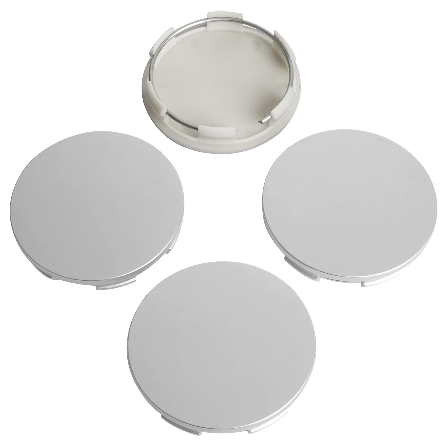 Kitspro 2.7Inch 69Mm Wheel Center Caps For Honda Accord Civic Crv Pilot Rim Hub Caps 44732 S9A A00, Pack Of 4 (Silver, Outer 69M