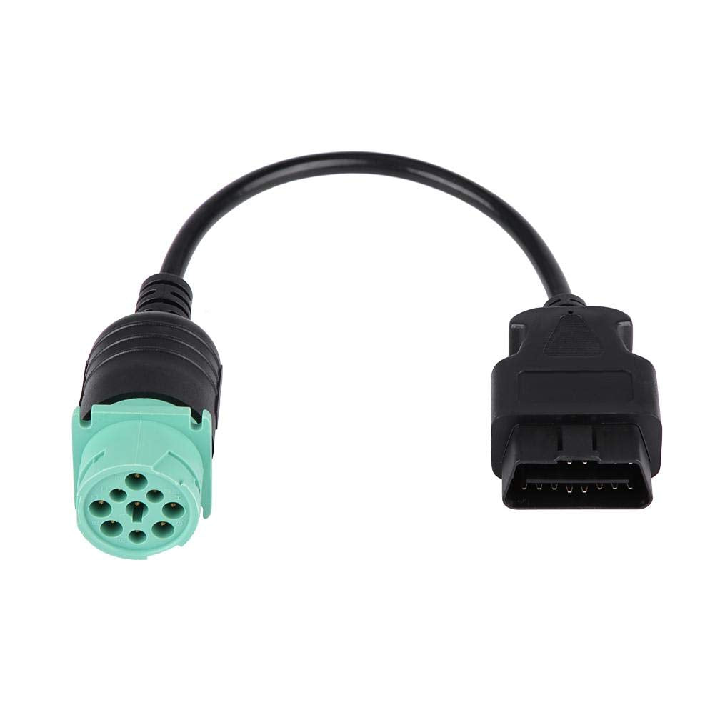 Ejoyous 9 Pin To 16 Pin Obd2 Truck Diagnostic Scanner Cable Adapter For Engine With Superior Flexibility And Durability (Male)