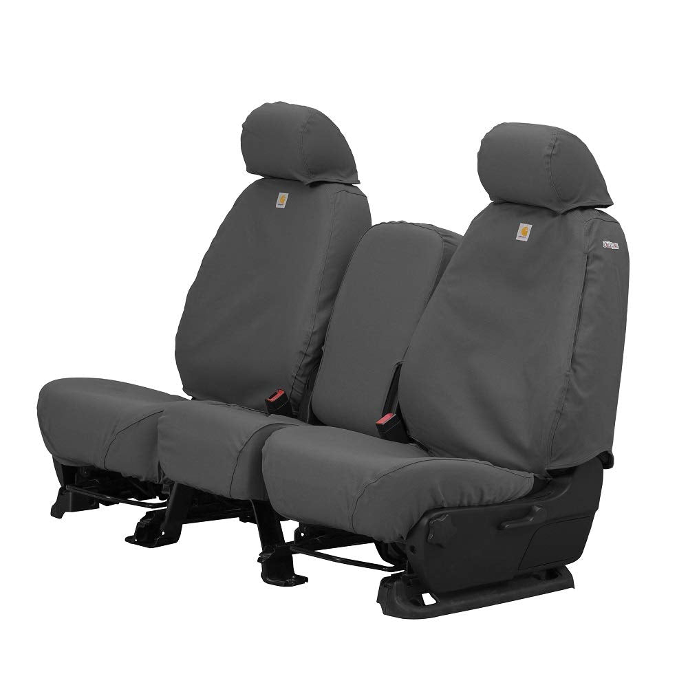 Carhartt SeatSaver Front Row Custom Fit Seat Cover for Select Ford F150 Models  Duck Weave (Gravel)