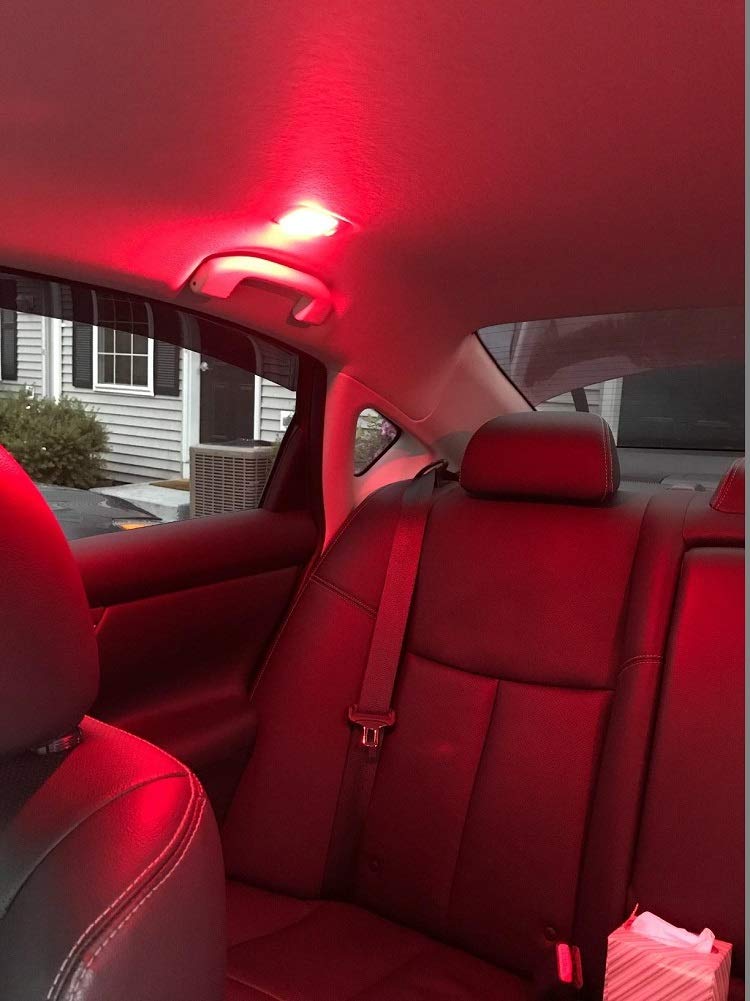 Autogine 10Pcs Error Free 194 168 175 2825 W5W T10 Led Bulbs Brilliant Red Super Bright 3030 Chipset For Interior Dome Map Door