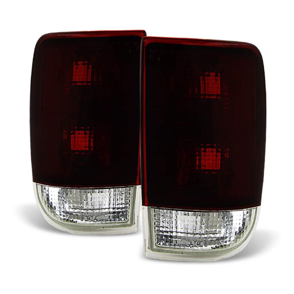 Acanii - For Red Smoke 1995-2005 Chevy Blazer Gmc Jimmy Tail Lights Brake Lamps Replacement Driver & Passenger Side
