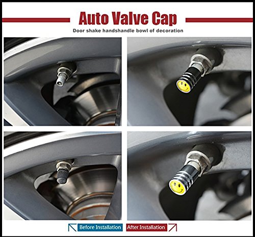 Us85 Gmc Logo Emblem Auto Car Wheel Tire Air Valve Caps Stem Cover Accessories Decoration Birthday Gift (Carbon Fiber) (Black Ch