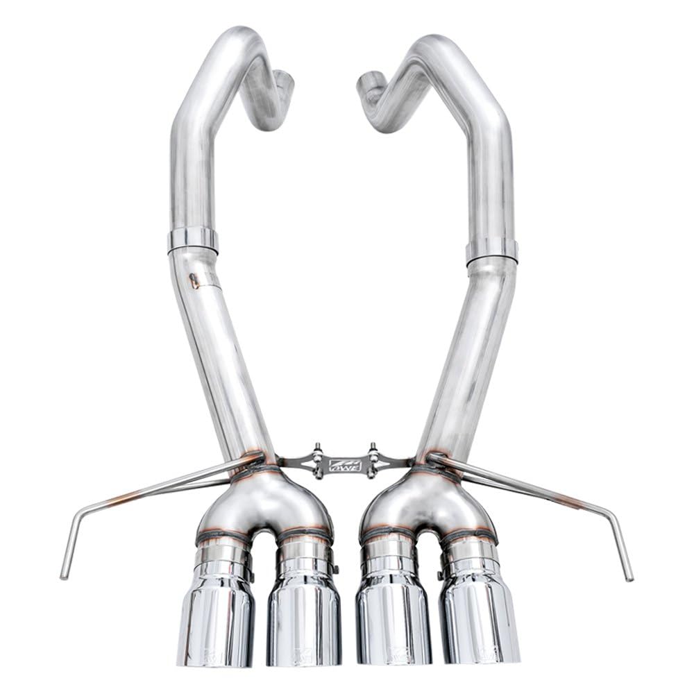 Awe Tuning 14-19 Chevy Corvette C7 Z06/Zr1 (W/O Afm) Track Edition Axle-Back Exhaust W/Chrome Tips - 3020-42073