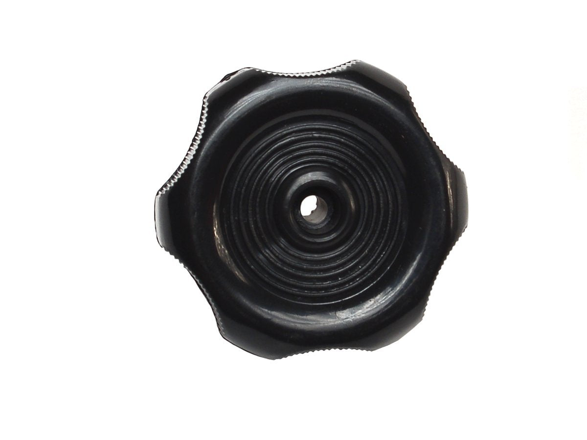 RV Designer H711, Plastic Window Knob, 2-1/4 inch Diameter, 1/2 inch Shaft, Black, Interior Hardware