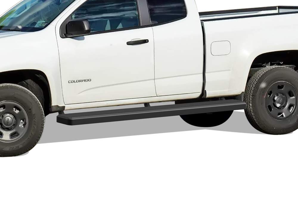 APS Running Boards (Nerf Bars Side Steps Step Bars) Compatible with Chevy Colorado GMC Canyon 2015-2025 Extended Cab 6ft Bed (Bl