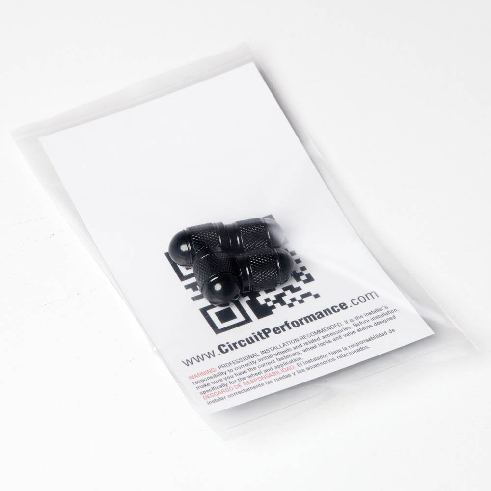 Circuit Performance Vc4 Series Black Aluminum Valve Stem Caps (Set Of 4)