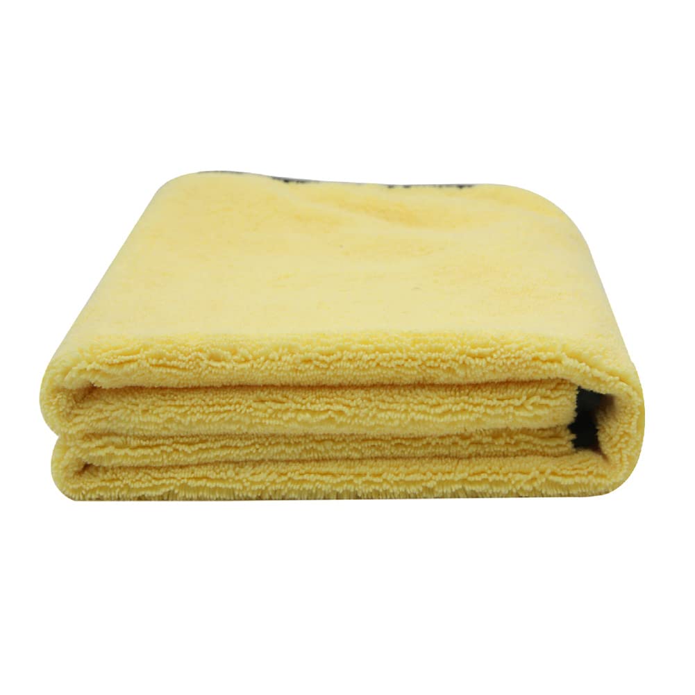 Ubervia Large Size Microfiber Car Cleaning Towel Cloth Multifunctional Wash Washing Drying Cloths 92 * 56cm Yellow