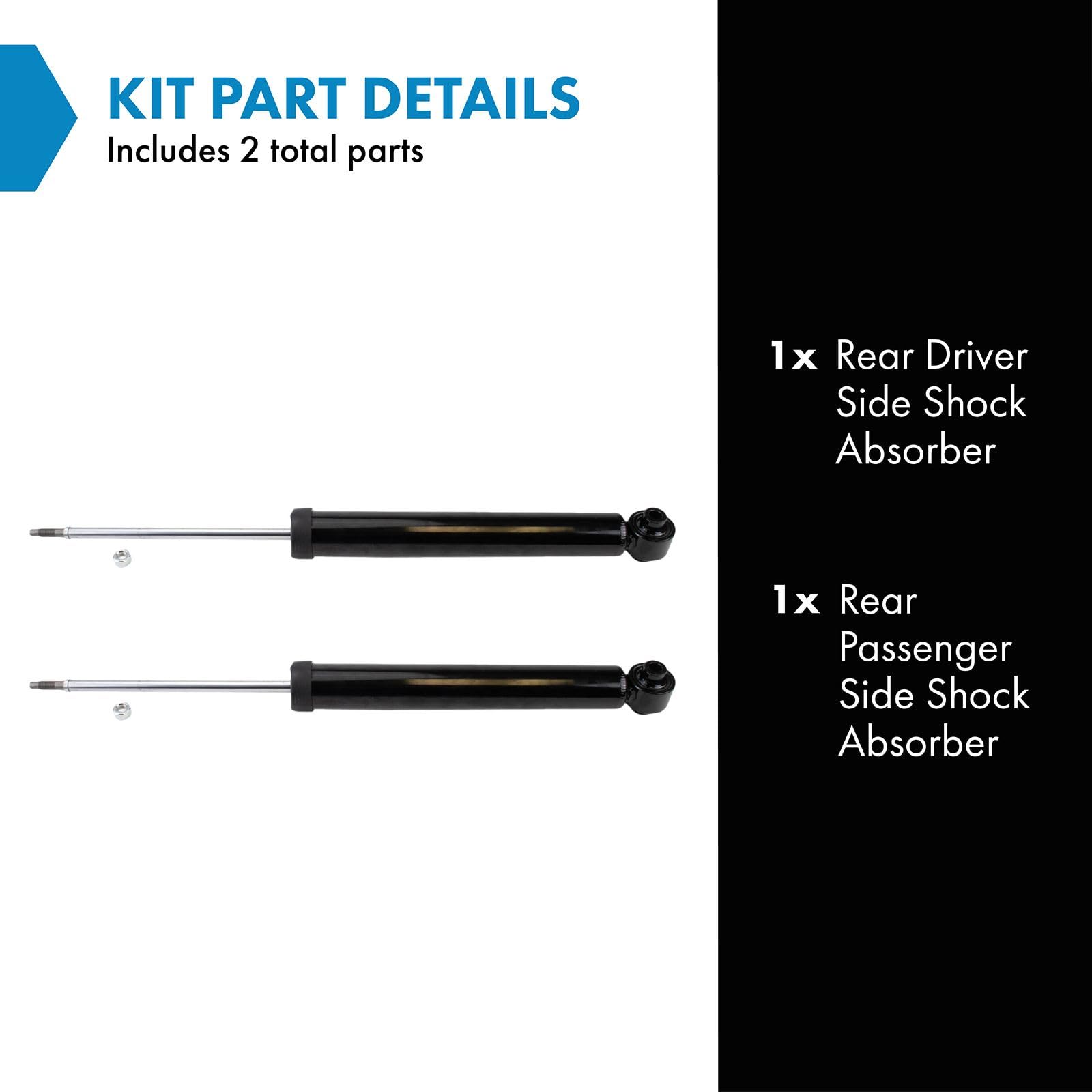 Trq Rear Shock Absorber Set Compatible With 2017-2020 Hyundai Elantra