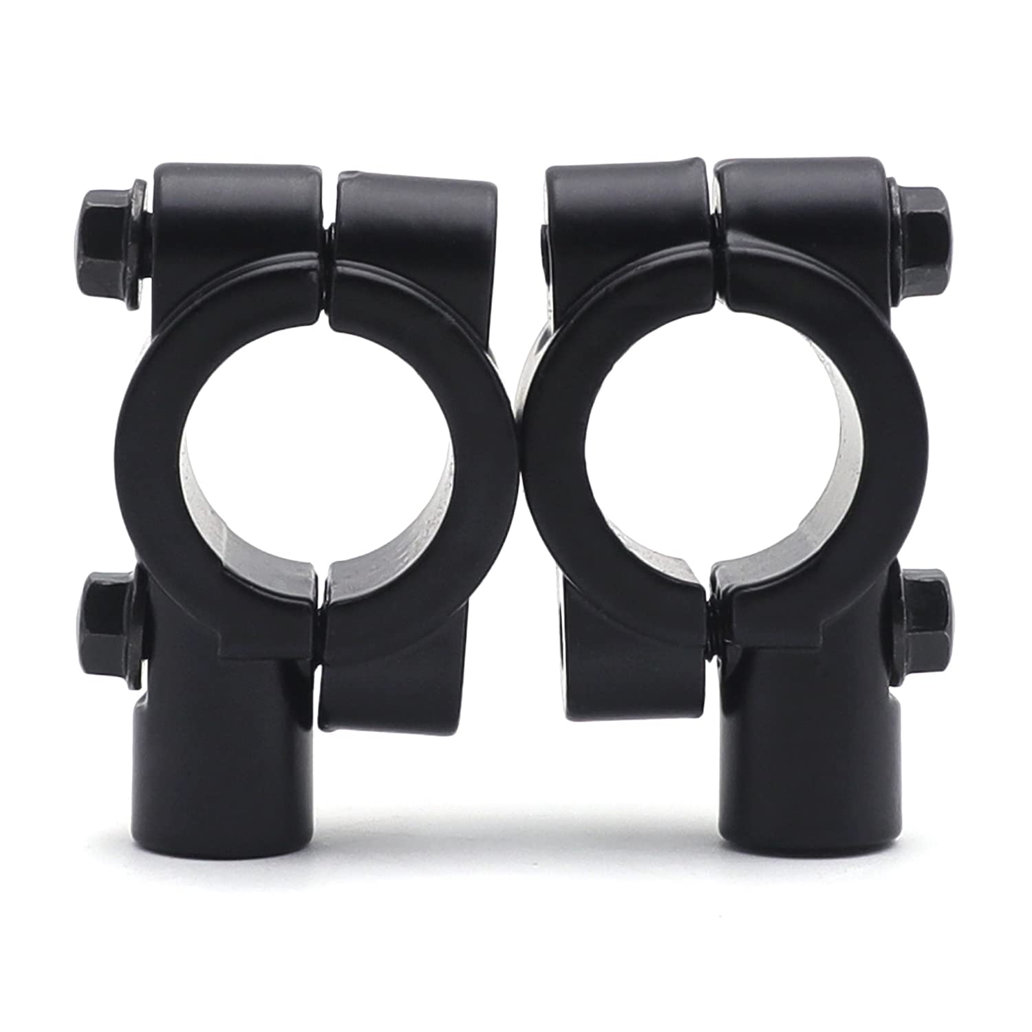 Httmt Mt-Jingzuo-002-25-Bk Group Black 1 Inch 25Mm Motorcycle Handlebar 10Mm Mirror Thread Mount Holder Clamp Adaptor