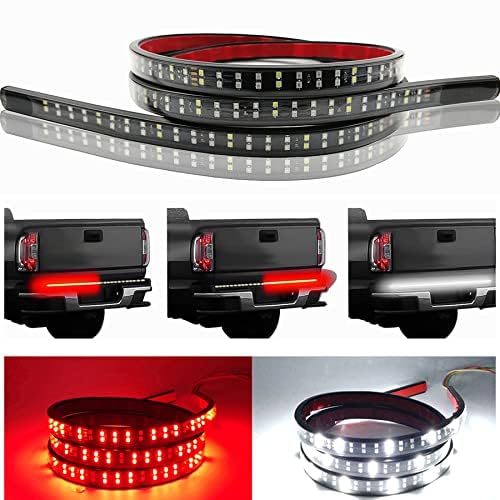 Livtee Truck Tailgate Light Bar 60'' Led Strip With Red Running Brake White Reverse Red Turning Signals Lights, Car Truck Access